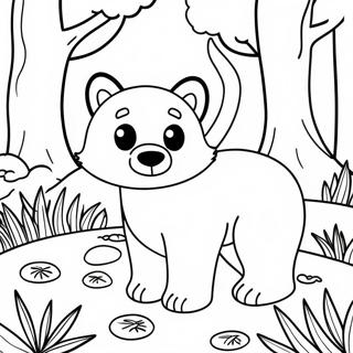 Vibrant Green Forest Animals Coloring Page 33592-17750