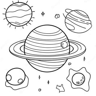 Colorful Planetary System Coloring Page 33602-17757