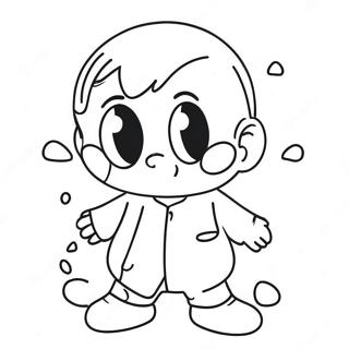 Sick Cartoon Character Coloring Page 33611-17764