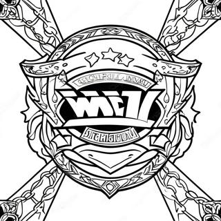 Wwe Championship Banner Coloring Page 33632-17781