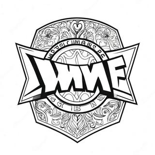 Wwe Championship Banner Coloring Page 33632-17783