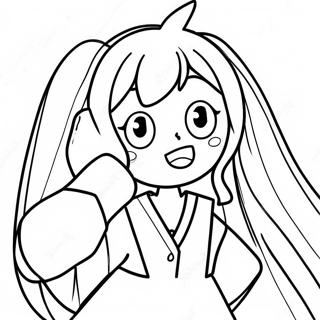 Hatsune Miku Singing Coloring Page 33642-17792