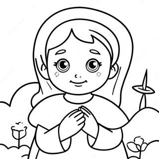 Religious Precious Moments Coloring Page 33691-17826