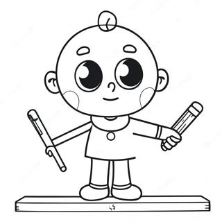 Baldi With A Ruler Coloring Page 33702-17839