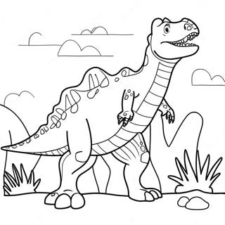 Spinosaurus Roaring Coloring Page 3370-2742