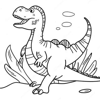 Spinosaurus Roaring Coloring Page 3370-2743