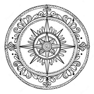 Vintage Compass Coloring Page 33722-17853