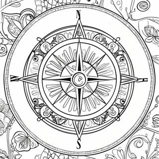 Vintage Compass Coloring Page 33722-17854