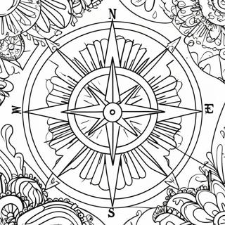 Vintage Compass Coloring Page 33722-17855