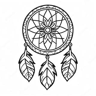 Bohemian Dreamcatcher Coloring Page 33742-17869