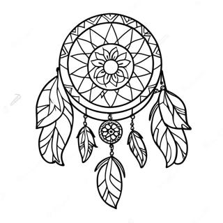 Bohemian Dreamcatcher Coloring Page 33742-17872