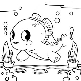 Cute Minecraft Axolotl Underwater Coloring Page 33752-17878