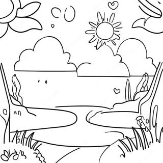 Sunny Day Water Cycle Coloring Page 33762-17885