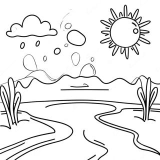 Sunny Day Water Cycle Coloring Page 33762-17886