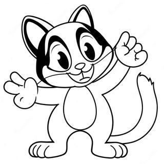 Sylvester The Cat In A Funny Pose Coloring Page 33772-17893