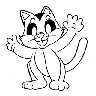 Sylvester The Cat In A Funny Pose Coloring Page 33772-17894