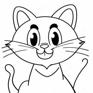 Sylvester The Cat In A Funny Pose Coloring Page 33772-17895