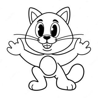 Sylvester The Cat In A Funny Pose Coloring Page 33772-17896