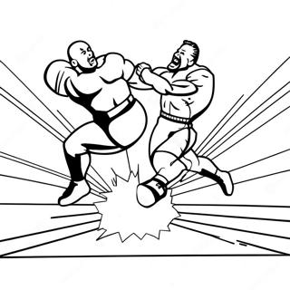 Wwe Wrestler Jumping On Opponent Coloring Page 33782-17903