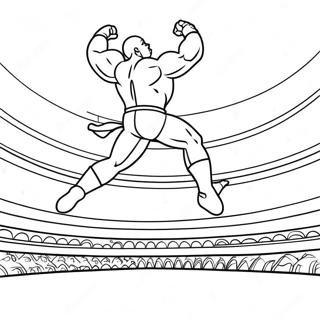 Wwe Wrestler Jumping On Opponent Coloring Page 33782-17904