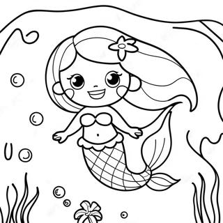 Cute Lol Mermaid Underwater Scene Coloring Page 33803-17910