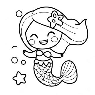 Cute Lol Mermaid Underwater Scene Coloring Page 33803-17911