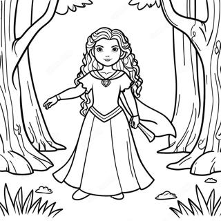 Brave Merida In The Forest Coloring Page 3380-2750