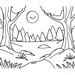 Moonlit Forest Coloring Page 33833-17935