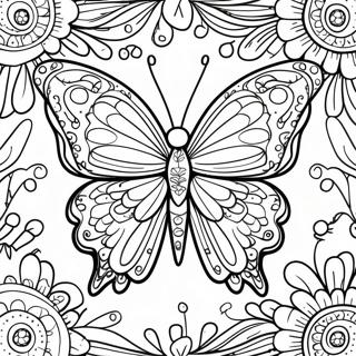 Symmetry Butterfly Coloring Page 33842-17938