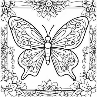 Symmetry Butterfly Coloring Page 33842-17939