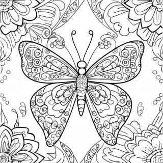 Symmetry Butterfly Coloring Page 33842-17940