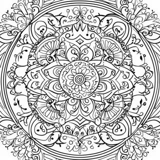 Symmetrical Mandala Coloring Page 33843-17941