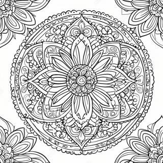 Symmetrical Mandala Coloring Page 33843-17942