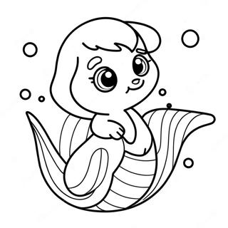 Mermaid Puppy Coloring Page 33852-17947