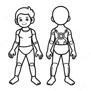 Fun Body Outline For Kids Coloring Page 33893-17977