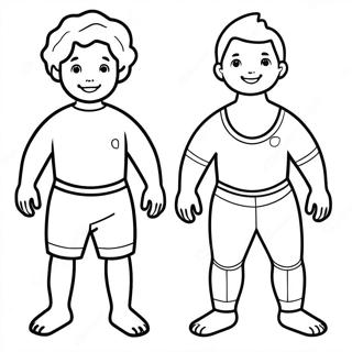 Fun Body Outline For Kids Coloring Page 33893-17978