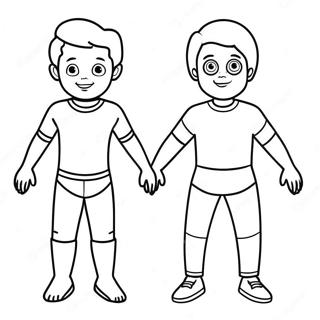 Fun Body Outline For Kids Coloring Page 33893-17980