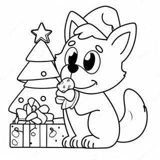 Christmas Bluey Coloring Page 3389-2754