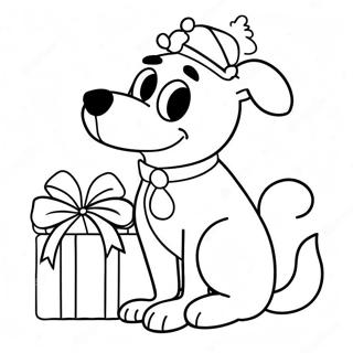 Christmas Bluey Coloring Page 3389-2755