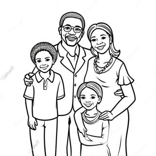 African American Family Together Coloring Page 33903-17986