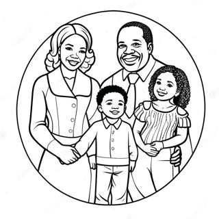 African American Family Together Coloring Page 33903-17988