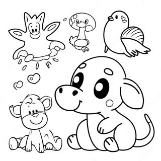 Adorable Animals Coloring Page 33913-17996