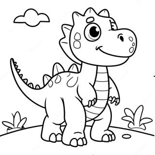 Friendly Dinosaur Classmate Coloring Page 33923-18001