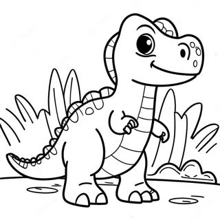 Friendly Dinosaur Classmate Coloring Page 33923-18003