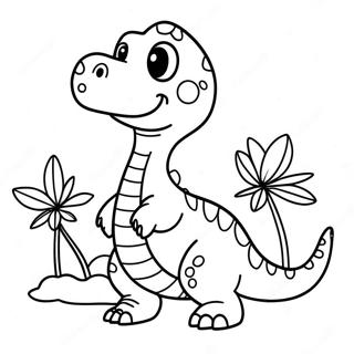 Friendly Dinosaur Classmate Coloring Page 33923-18004