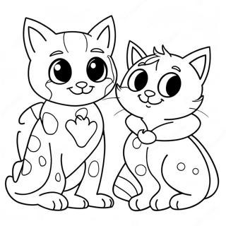 Adventurous Ladybug And Cat Noir Coloring Page 33943-18017