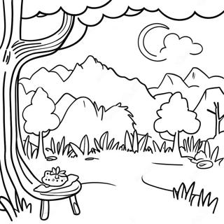 Colorful Outdoor Nature Scavenger Hunt Coloring Page 33963-18035