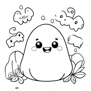 Cute Halloween Squishmallow Ghost Coloring Page 34003-18068