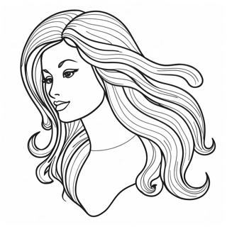 Long Flowing Hair Coloring Page 34023-28281