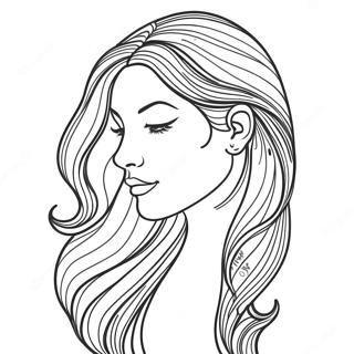 Long Flowing Hair Coloring Page 34023-28282